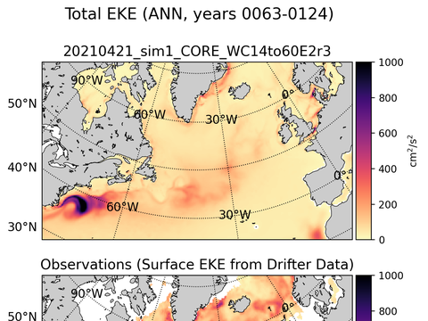 Subpolar North Atlantic Eddy Kinetic Energy