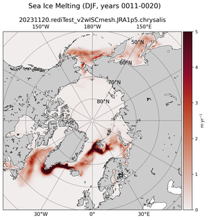 DJF DJF Climatology Map of Northern-Hemisphere Sea Ice Melting