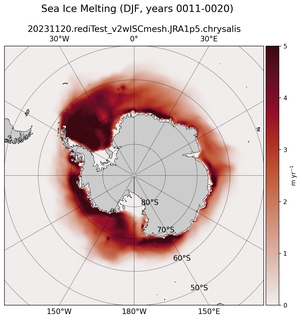 DJF DJF Climatology Map of Southern-Hemisphere Sea Ice Melting