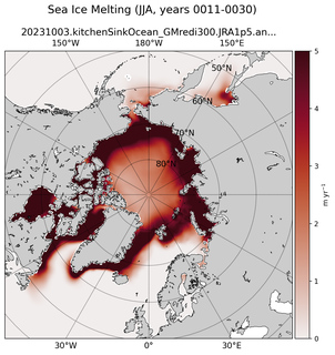 JJA JJA Climatology Map of Northern-Hemisphere Sea Ice Melting