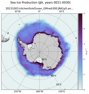JJA JJA Climatology Map of Southern-Hemisphere Sea Ice Production