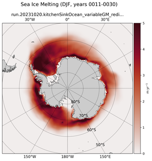 DJF DJF Climatology Map of Southern-Hemisphere Sea Ice Melting